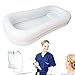 Timisea Medical Inflatable Bathtub Portable Bed for Geriatric Elderly Disabled Bedridden Patients Handicapped Air Pump Adult PVC Bathtub with Water Bag Air Pillow Bath in Bed Double Layer - Image 4