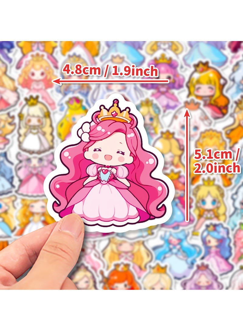 قوس قزح أورينبو 50 قطعة من ملصقات الأميرة اللطيفة ملصقات كاواي للفتيات الأميرات للأطفال والمراهقين ملصقات فينيل مقاومة للماء لزجاجات المياه والأمتعة والهاتف ودفتر القصاصات - Image 4