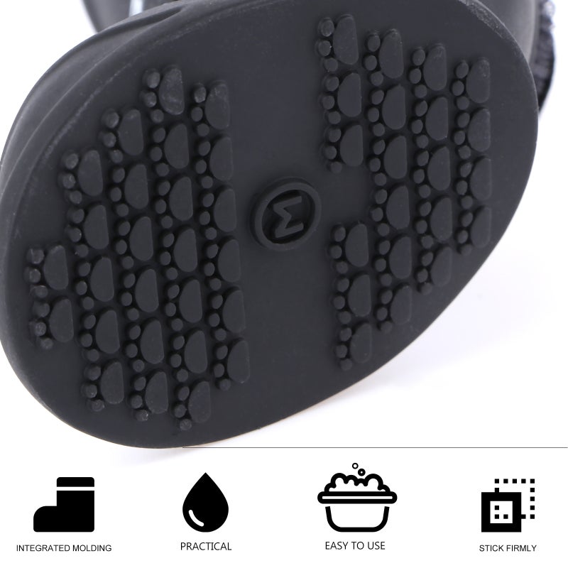 Little Pet Dog Puppy Anti- Rain Snow Boots Candy Colors Rubber Boots Shoes - Size (Black) - Image 3