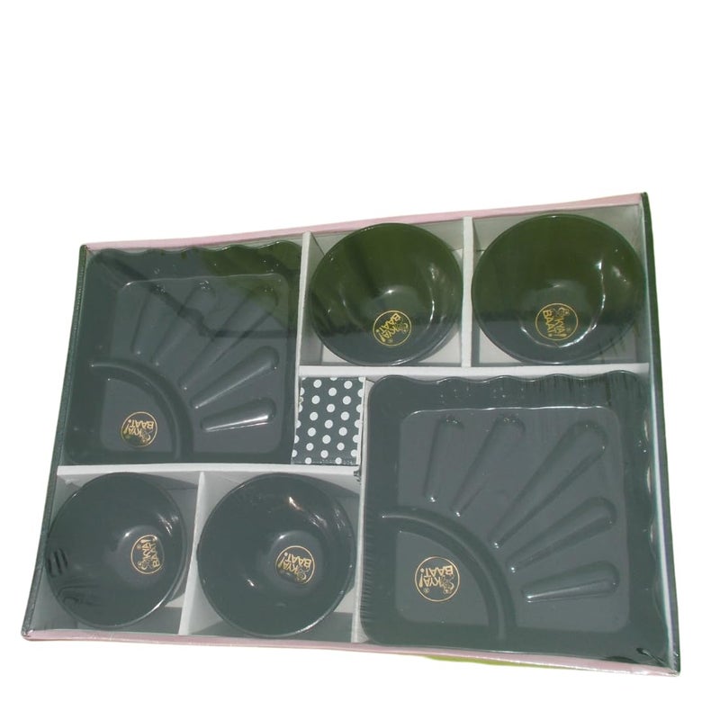 Wavemart 10Piece Ceramic Dinner Set Elegant Crockery for Dining Table Glossy Finish Stoneware Black - Image 2