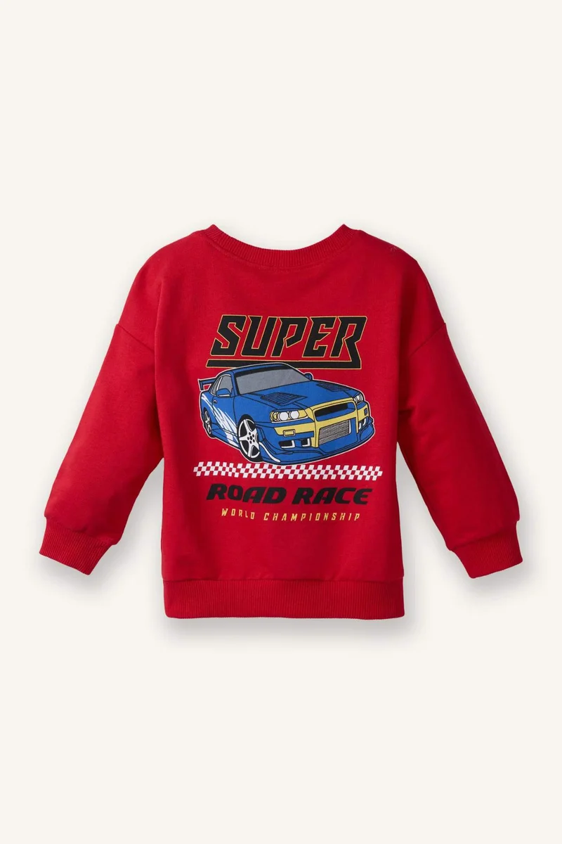 DeFacto Baby Boy Crew Neck Printed Sweatshirt