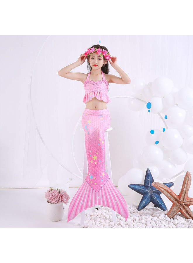 Swimsuit - Girls Mermaid 3-Piece Bikini Set - CX53, 120 - Top Skirt Set, Kids Swimwear, Summer Beach Wear, Mermaid Print, Quick Dry Bathing Suit Swimsuit - Image 5