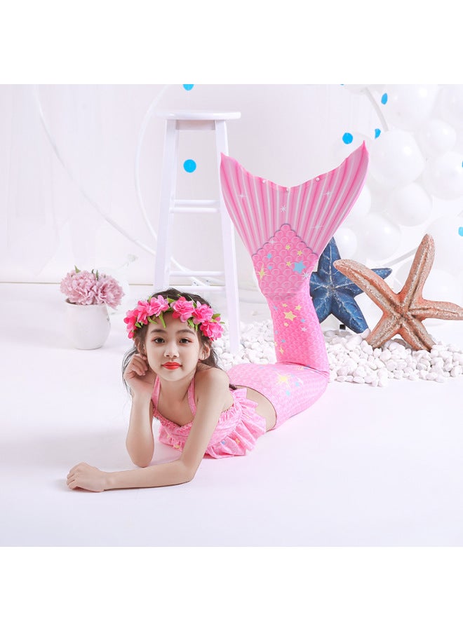 Swimsuit - Girls Mermaid 3-Piece Bikini Set - CX53, 120 - Top Skirt Set, Kids Swimwear, Summer Beach Wear, Mermaid Print, Quick Dry Bathing Suit Swimsuit - Image 3