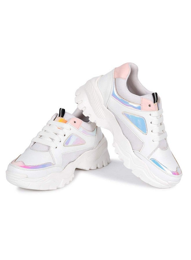 Amico Comfotable Lightweight Casual Sneaker for Women/Girls White - Image 2