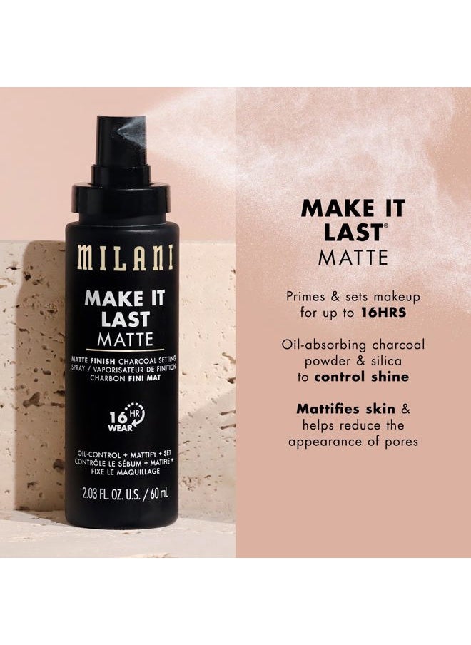 Make it Last Matte - Matte Finish Charcoal Setting Spray - Cruelty-Free Makeup Primer and Setting Spray for Oily Skin - Long Lasting Finishing Spray - 2 Pack