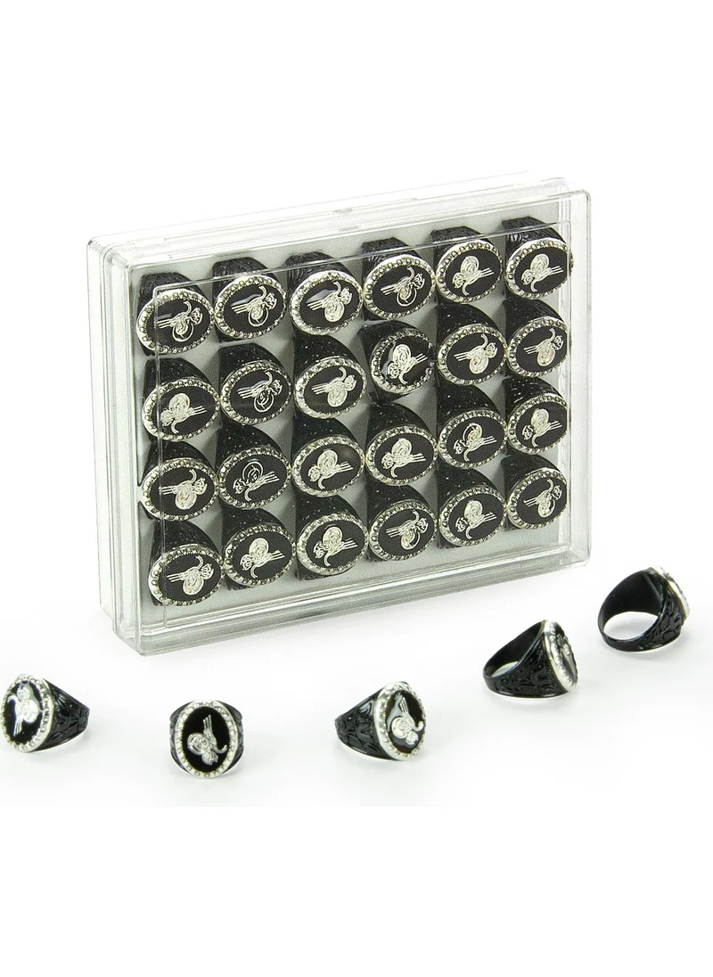 İhvan Online Hajj Umrah Gift 24 Pieces Ottoman Tughra Oval Men's Ring