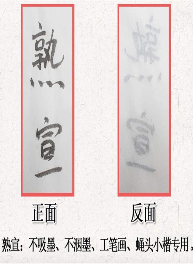 MEGREZ Roll Pack Xuan Paper Thicken Calligraphy Xuan Paper Sumi Paper for Practice Chinese Japanese - 35cm x 100m (13.8 in x 328 ft), Shu (Ripe) Xuan, White - Image 3