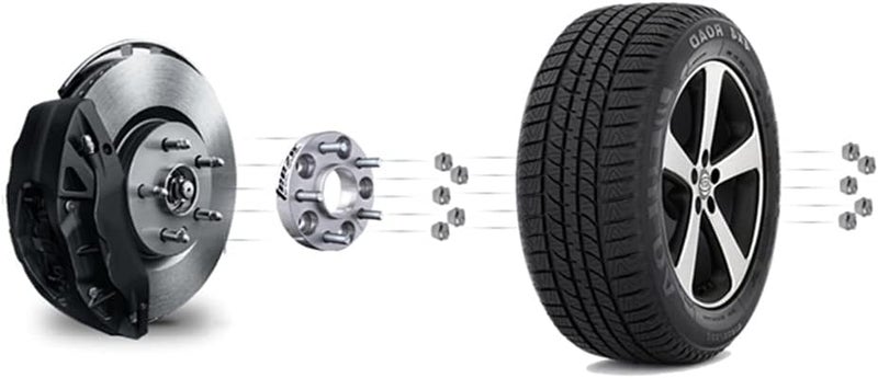 DEMULAX 25mm Aluminum Car Wheel Spacer Set - Image 4