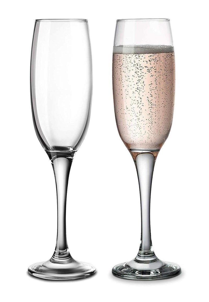 Cloudsell Crystal Red Wine Glass Non Lead Viola Champagne Flute Clear 200 ml Set of 2 - Image 1