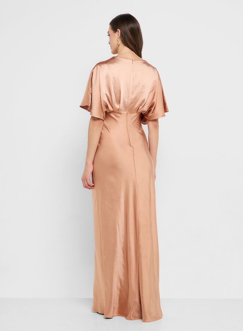 Style Cheat Satin Kimono Sleeve Dress - Image 2