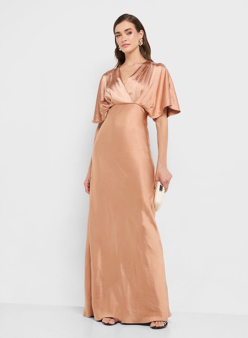 Style Cheat Satin Kimono Sleeve Dress - Image 4