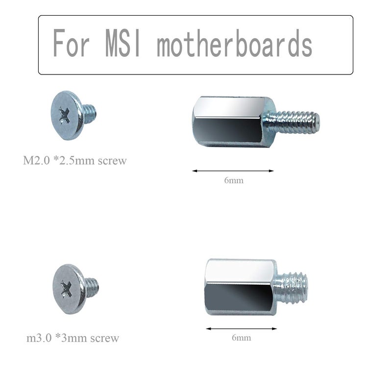 SGTKJSJS M.2 SSD Mounting Screws Kit for MSI Motherboards (8pcs) - Image 2