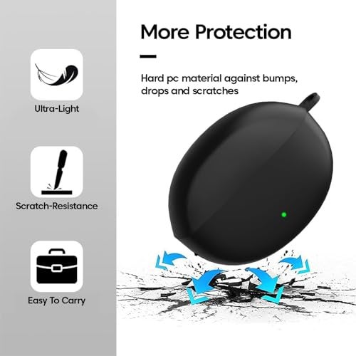 Meyaar Case Cover Compatible with OnePlus Buds Pro 3, OnePlus Nord Buds 3 Pro, OnePlus Nord Buds 3 Silicone Case for OnePlus Nord Buds 3 | 3 Pro | OnePlus Buds Pro 3 (Black) - Image 5