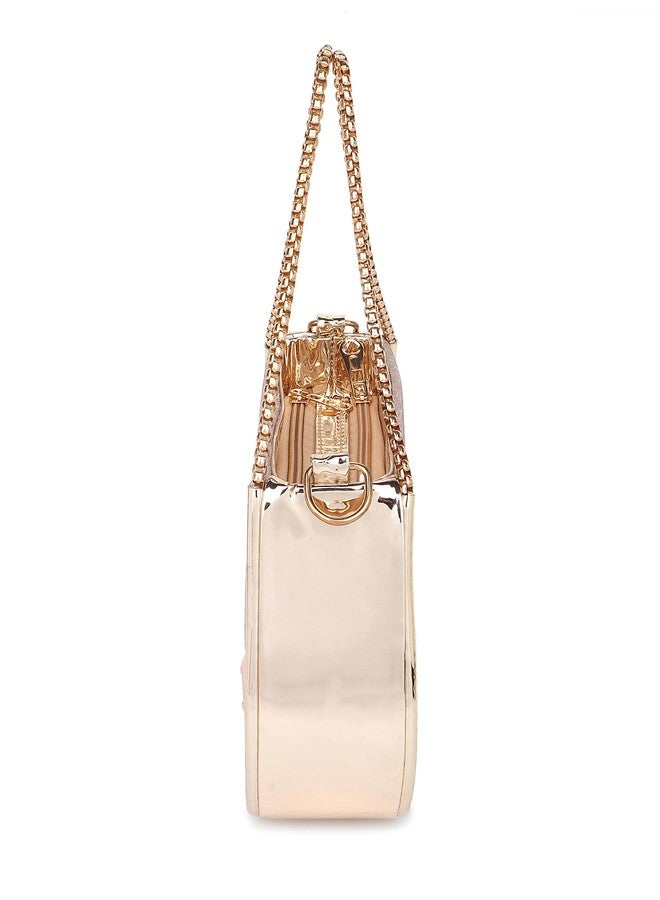 NORVE PU Stylish Fancy Gold Chain Strap Trendy Travel Shoulder Crossbody Women Sling Bag - Image 4