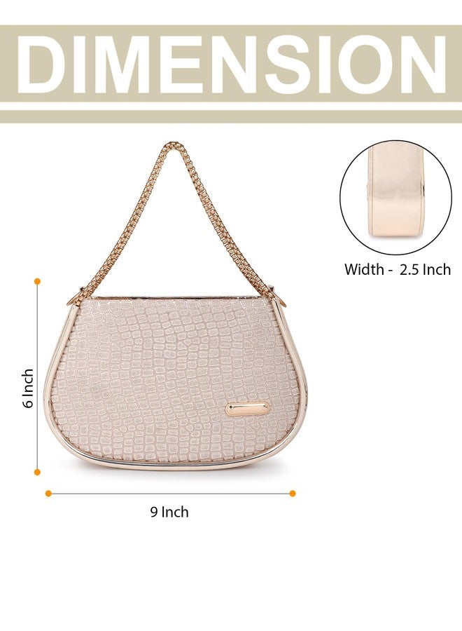NORVE PU Stylish Fancy Gold Chain Strap Trendy Travel Shoulder Crossbody Women Sling Bag - Image 2