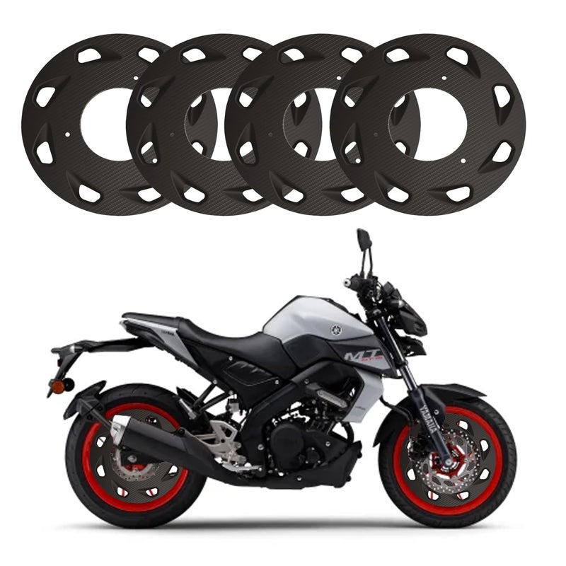 غطاء عجلة قرص برو أمامي/خلفي بتصميم رياضي من أسيارد 17 بوصة لدرجات ياماها MT-15 وجميع الدراجات العالمية