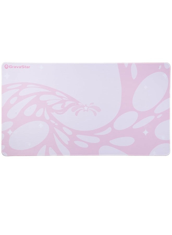 GravaStar Large Gaming Mouse Pad with Non-Slip Rubber Base,Stitched Edge,Desk mat for Laptop,Computer & PC, Wristing Pad for Gamer,Office & Home, 31.5 * 15.7 inch - Pink - Image 2