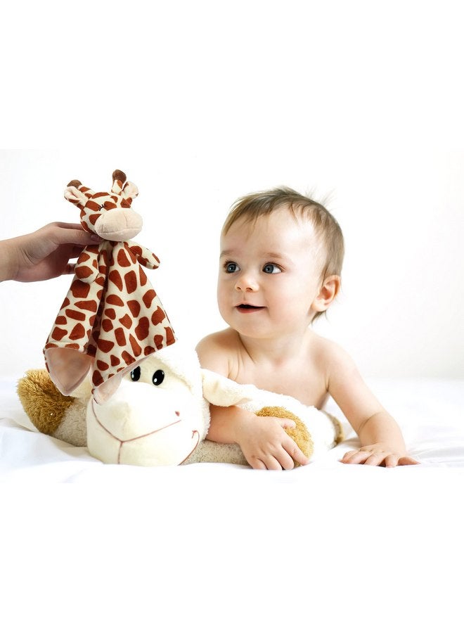 CREVENT Soft Plush Animal Face Security Blankets for Boys and Girls, Great Gifts for Birthday Baby Shower(Brown Giraffe) - Image 4
