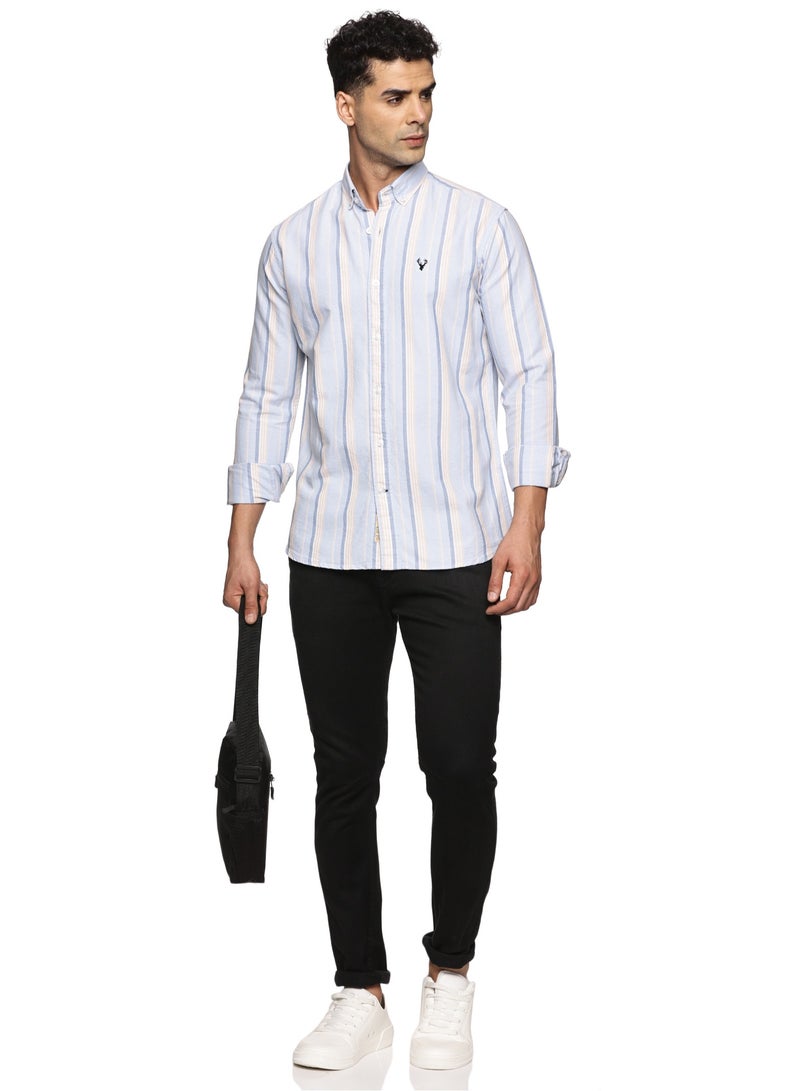 U.S. ELK Men's Button Down Shirt | Casual Slim Fit Shirt | Long Sleeve Oxford Shirts For Men | Smart Fit Cuff  - Image 4
