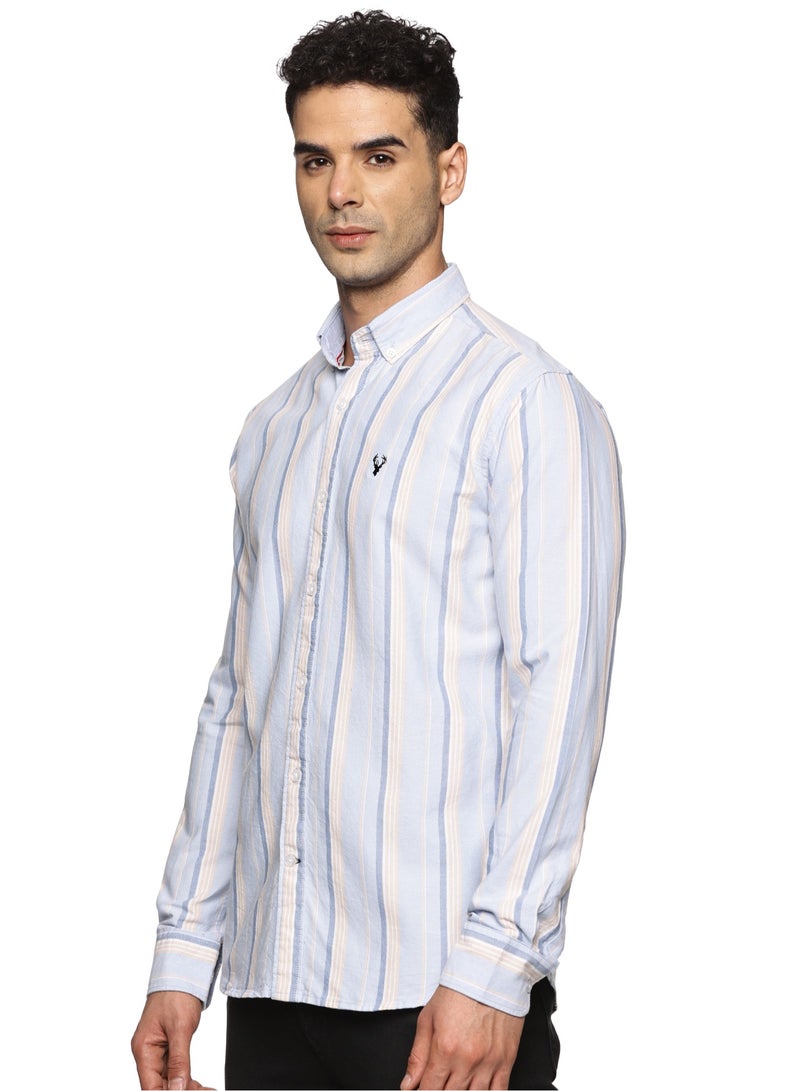 U.S. ELK Men's Button Down Shirt | Casual Slim Fit Shirt | Long Sleeve Oxford Shirts For Men | Smart Fit Cuff  - Image 2