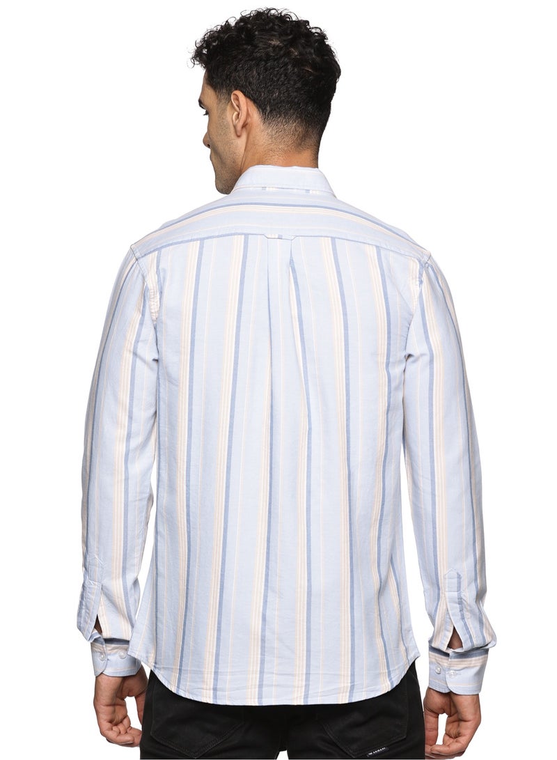U.S. ELK Men's Button Down Shirt | Casual Slim Fit Shirt | Long Sleeve Oxford Shirts For Men | Smart Fit Cuff  - Image 3