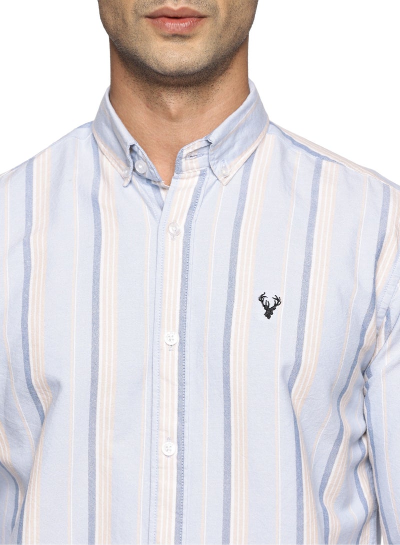 U.S. ELK Men's Button Down Shirt | Casual Slim Fit Shirt | Long Sleeve Oxford Shirts For Men | Smart Fit Cuff  - Image 5