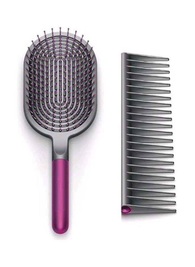 dyson Designed Detangling Comb and Paddle Brush for Supersonic Hair Dryer HS03 With 6 Months Warranty Fuchsia Bright Nickel - Image 1