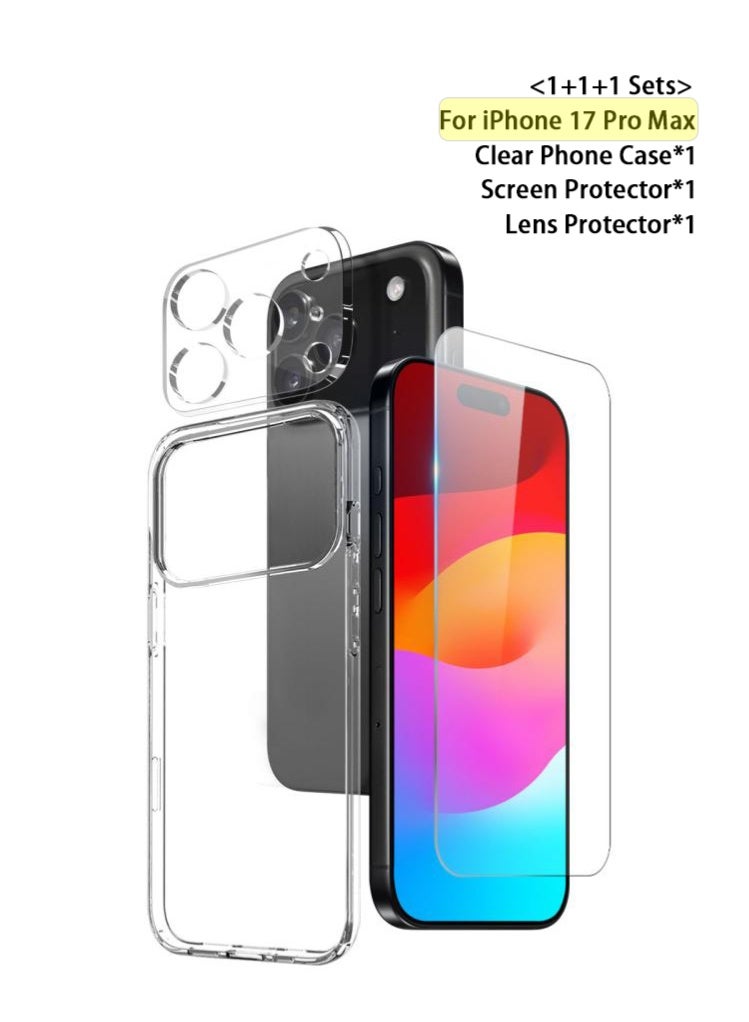 urbbking Urbbking 3 In 1 For iPhone 17 Pro Max Case Clear Z30BEEE5006E5658A1F2DZ
