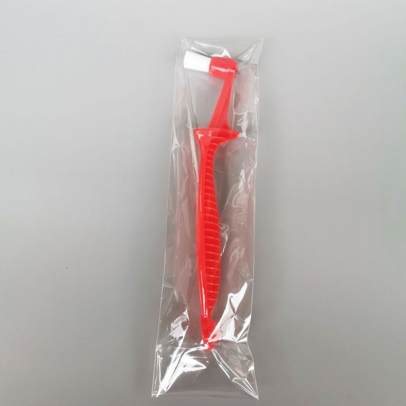 New Plastic Coffee Machine Cleaning Brush Set Red (opp bag packaging)