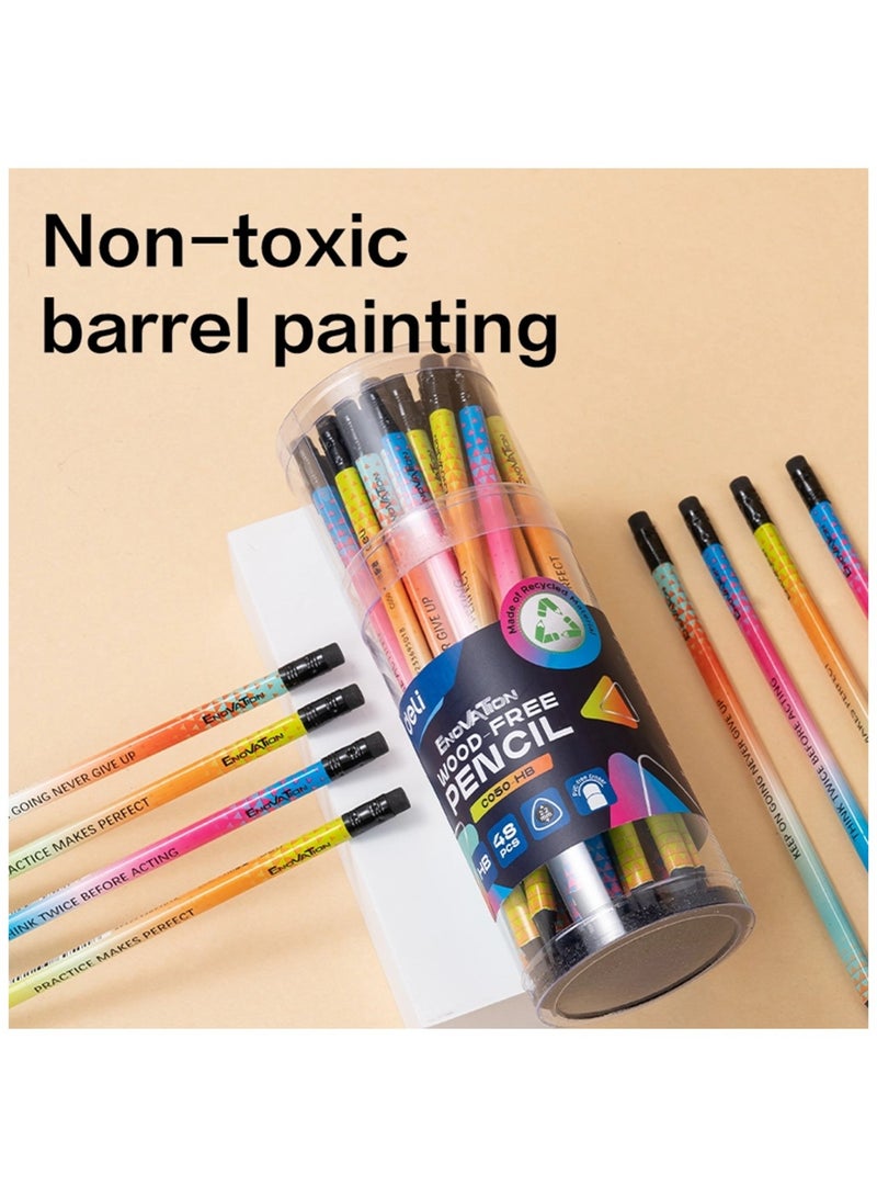 Deli 48-Piece Enovation Wood-Free Graphite HB Pencils - Image 4