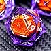 ARUOHHA DND Resin Dice Gazes Eye Dice Silver Purple Liquid Core Flaming RPG Sharp Edged Dice Set with Gift Box Polyhedral D and D Dice Set Compatible with Dungeons Dragons Role Playing Game D20 D6 - Image 2