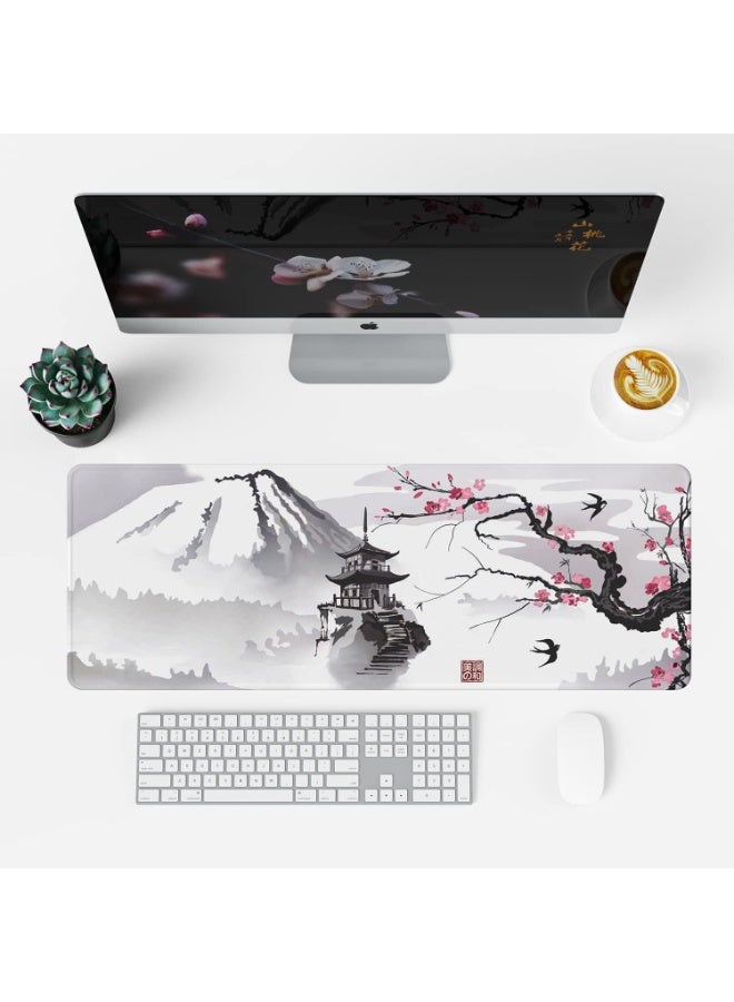 TRASSLE Large Mouse Pad, Full Desk Extended Gaming Mouse Pad , Waterproof Desk Mat with Stitched Edge, Non-Slip Laptop Computer Keyboard Mousepad for Office & Home,Non-Slip Rubber Base - Image 3