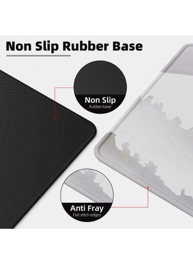 TRASSLE Large Mouse Pad, Full Desk Extended Gaming Mouse Pad , Waterproof Desk Mat with Stitched Edge, Non-Slip Laptop Computer Keyboard Mousepad for Office & Home,Non-Slip Rubber Base - Image 5