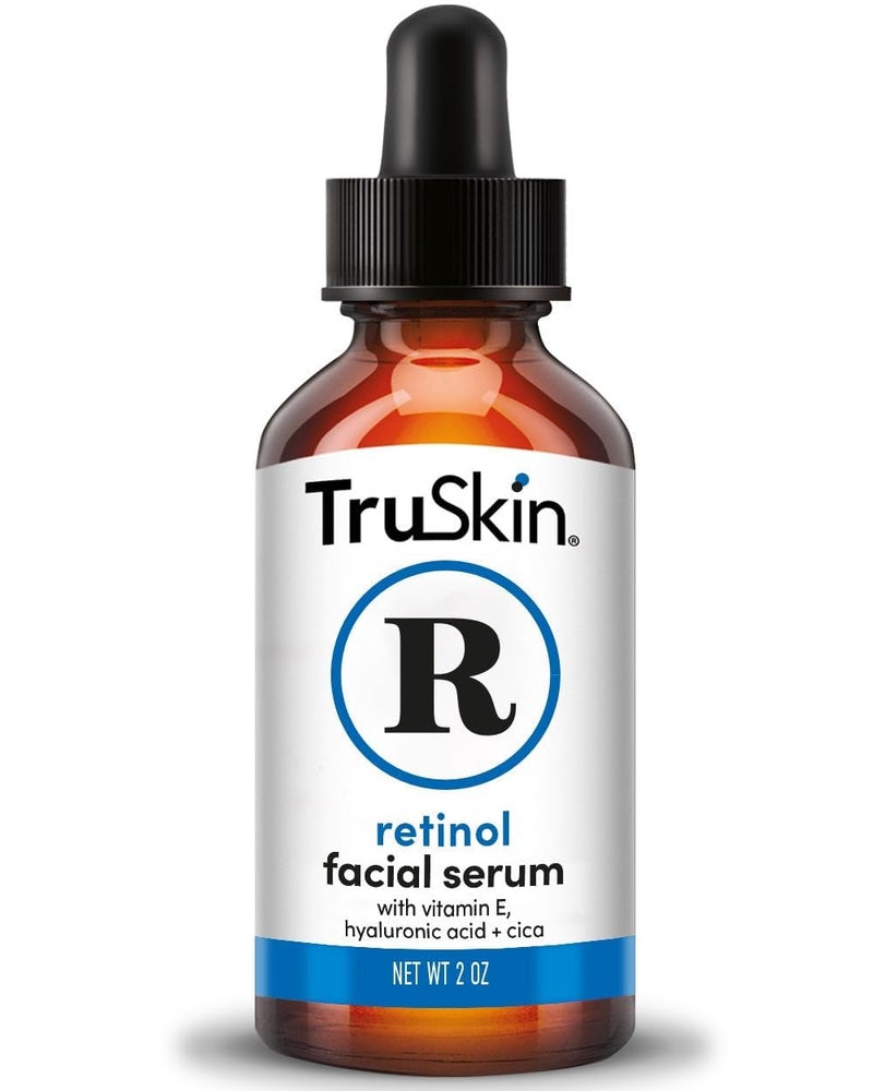 TruSkin Retinol Serum for Face  Gentle AntiAging Serum with Retinol Hyaluronic Acid and Vitamin E for a More Youthful Feel  Skin Care Made to Improve Look of Fine Lines Wrinkles 2 fl oz