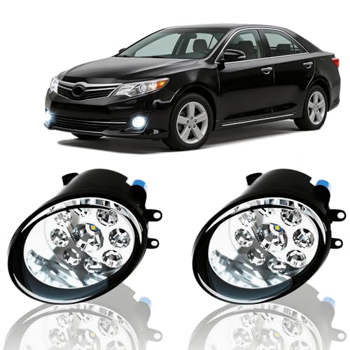 qobsos LED Fog Light For Toyota Camry SE 2012 2013 2014 Front Bumper Lamps Left Right Fog Light Assemblies6000k WhitePack of 2 - Image 1