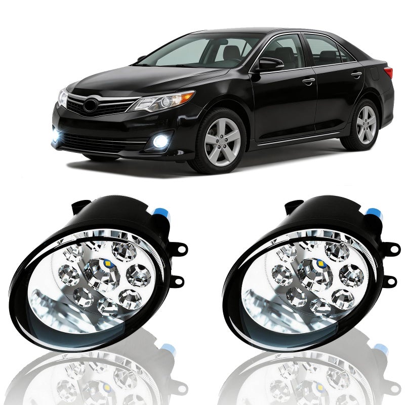 qobsos LED Fog Light For Toyota Camry SE 2012 2013 2014 Front Bumper Lamps Left Right Fog Light Assemblies6000k WhitePack of 2 - Image 2