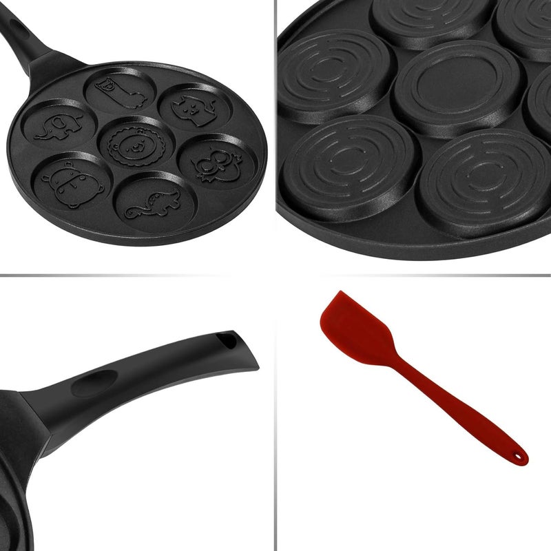 SNAPCOM Mini Pancake Griddle used for home and kitchen Pancake for kids Mini Uttapam Roti Maker Non Stick for Eggs Dumplings Egg Frying for breakfast for child and adults1 pcs - Image 5