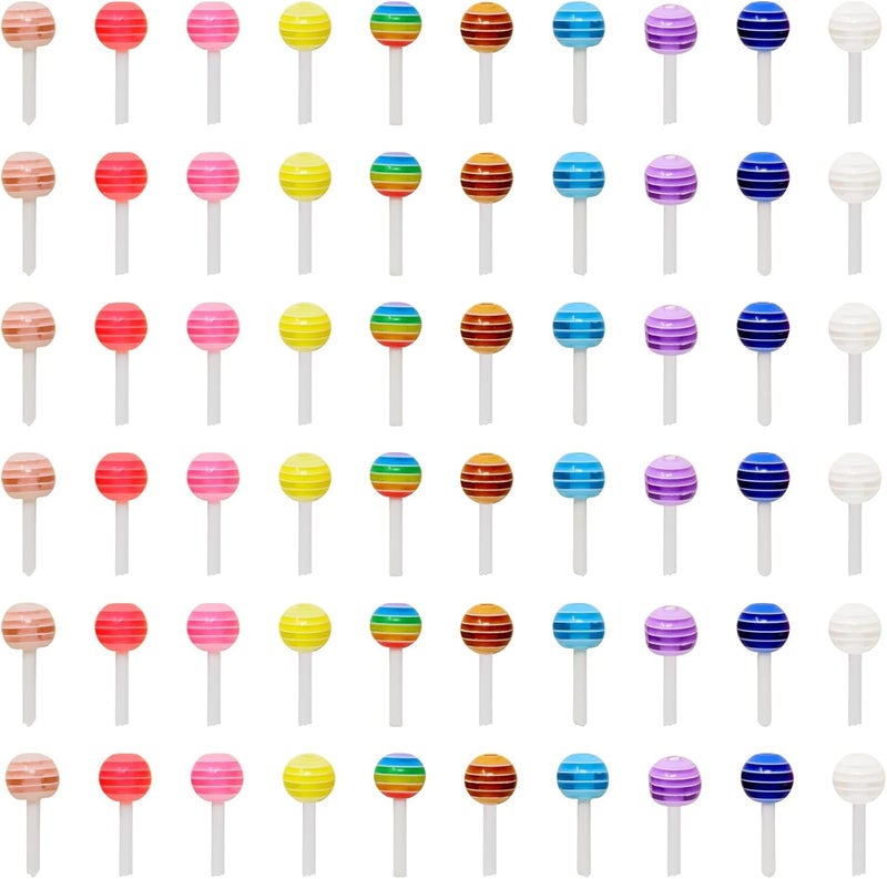 Honbay 100PCS Resin Candy Nail Charms Colorful Simulated Lollipops 3D Nail Art Decorations Mini Resin Charms for DIY Nails Crafting or Jewelry Making (Random Color)