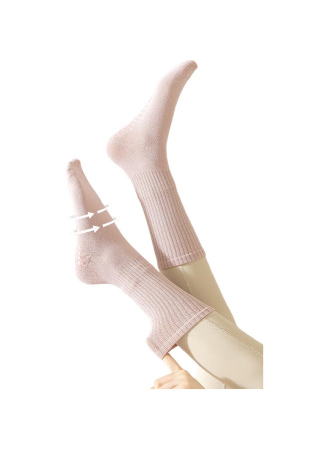 Liberal Yoga Socks For Women, Non-Slip Shock-Absorbing Mid-Calf Sports Socks, Professional Fitness Pilates Dance Seamless Anti-Pilling Long Socks - Image 3
