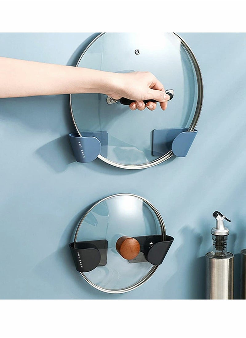 Y&D - Pot Lid Organizer, Cabinet Door Organizer Hangers, Adjustable Holder, Wall Mount, for Kitchen 6 Pairs (Black, Green, Blue,) - Image 1
