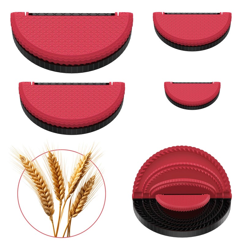 Aopigavi 4 Pack Tortilla Sealers, 4-In-1 10"+8"+6"+4" Flour Tortilla Crimper, Quesadilla Maker, Tortilla Press - Make Tacos, Crumpet, Calzones, Burritos - Environmentally Friendly Biodegradable Material - Image 1