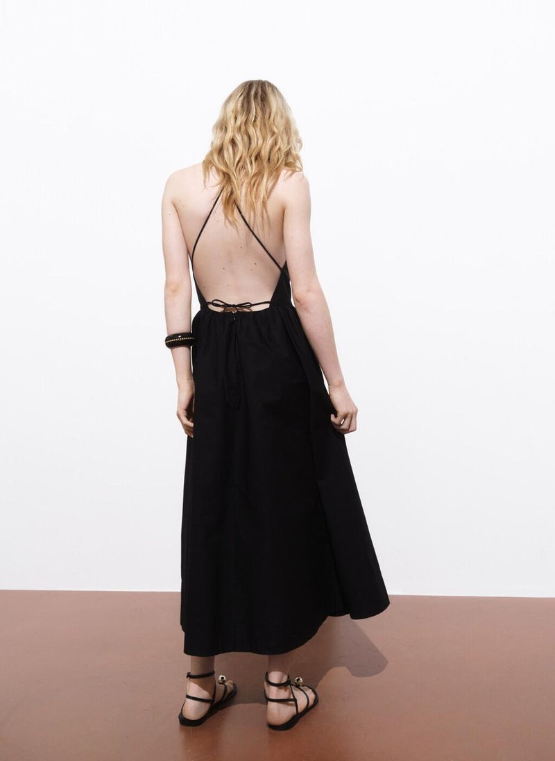 MANGO Halter Neck Midi Dress  - Image 2
