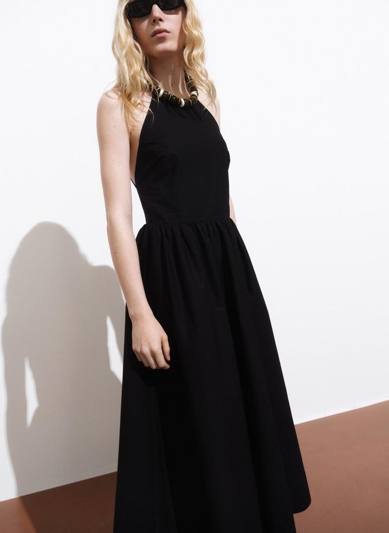 MANGO Halter Neck Midi Dress  - Image 3