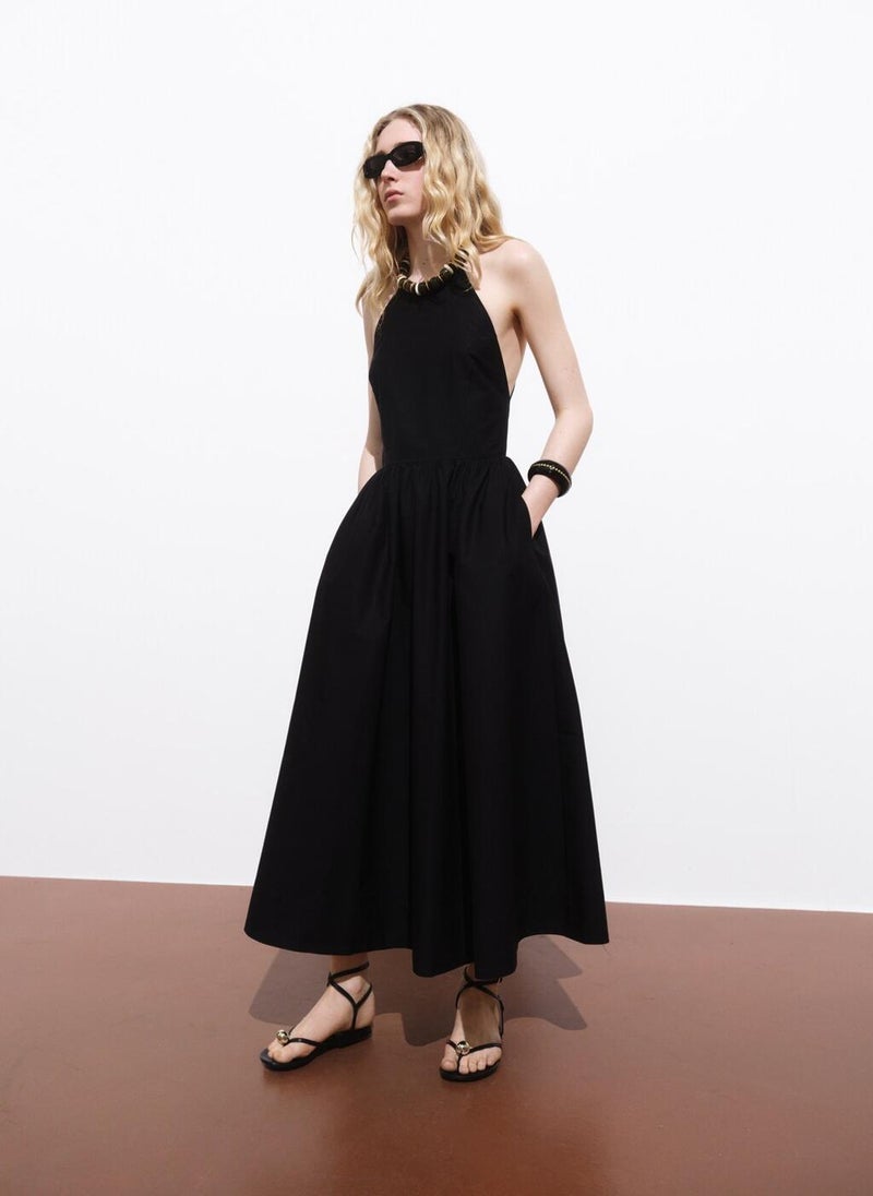 MANGO Halter Neck Midi Dress  - Image 1