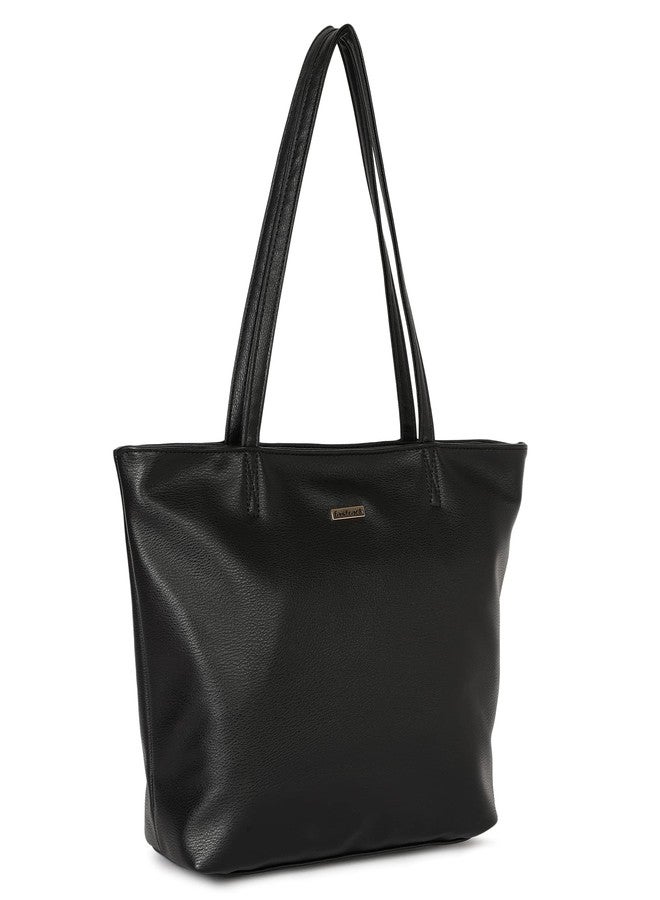 Fastrack Solid Tote Bag for Women with Dual Shoulder Straps | Fits Upto 14" Laptop | External Quick Access Pocket & Spacious Zipper Compartment - Image 3