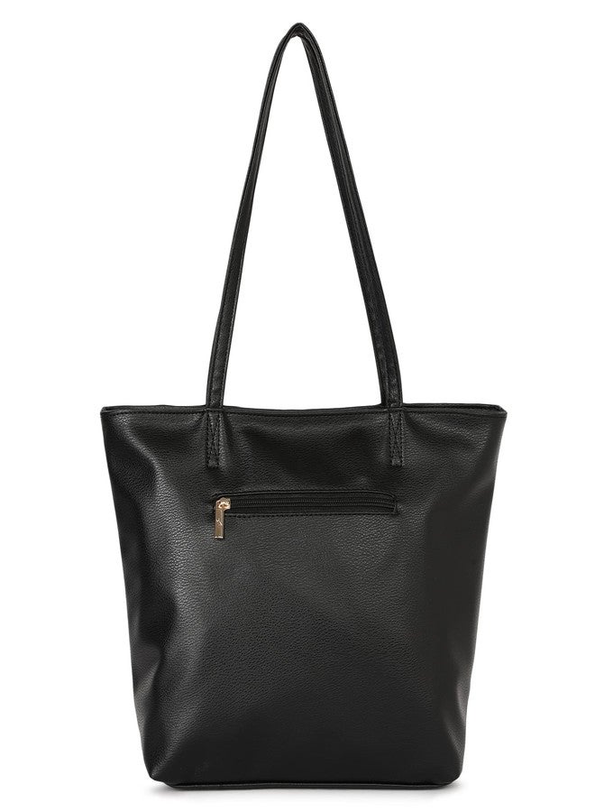 Fastrack Solid Tote Bag for Women with Dual Shoulder Straps | Fits Upto 14" Laptop | External Quick Access Pocket & Spacious Zipper Compartment - Image 4
