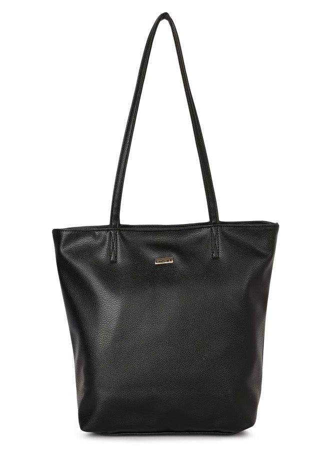 Fastrack Solid Tote Bag for Women with Dual Shoulder Straps | Fits Upto 14" Laptop | External Quick Access Pocket & Spacious Zipper Compartment - Image 1
