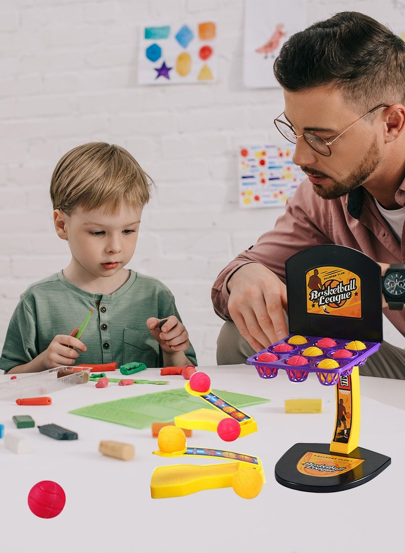 Sharpdo Tabletop Basketball Hoop Toy Mini Finger Shooting Sport Game Table Top Fun Arcade Activity Toy for Children Kids  - Image 1