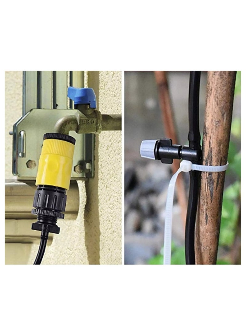 Outdoor misting cooling kit with professional spray system, hose assembly, tap connector, and mounting accessories for balconies, pergolas, gardens, patios, and pool areas (10 meters) - Image 3