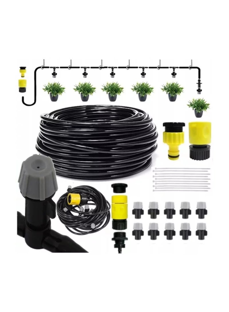 Outdoor misting cooling kit with professional spray system, hose assembly, tap connector, and mounting accessories for balconies, pergolas, gardens, patios, and pool areas (10 meters) - Image 4